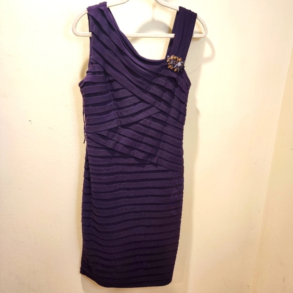 Scarlet Nike Purple Fitted Formal Dress size 14